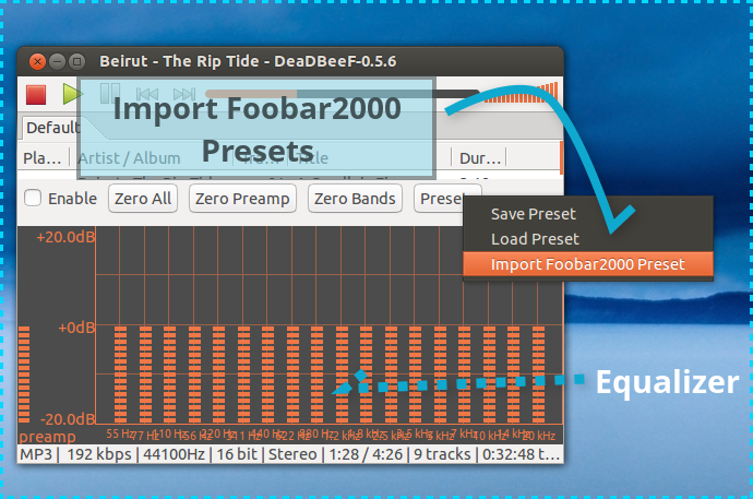 equalizer presets for foobar2000